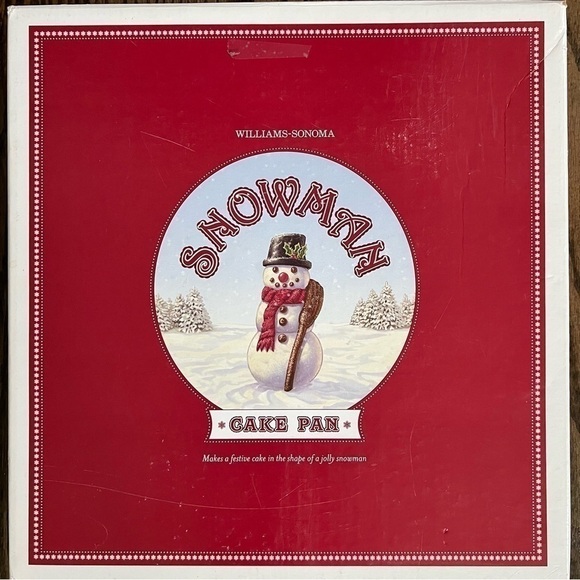 Williams Sonoma Snowman Cake Pan/Christmas Holiday Baking Mold/No Stick Aluminum - Picture 6 of 14